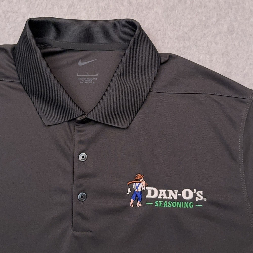 Nike Dri-Fit Micro Pique 2.0 Polo Shirt Men's Large Gray Golf Dan-O's Seasoning